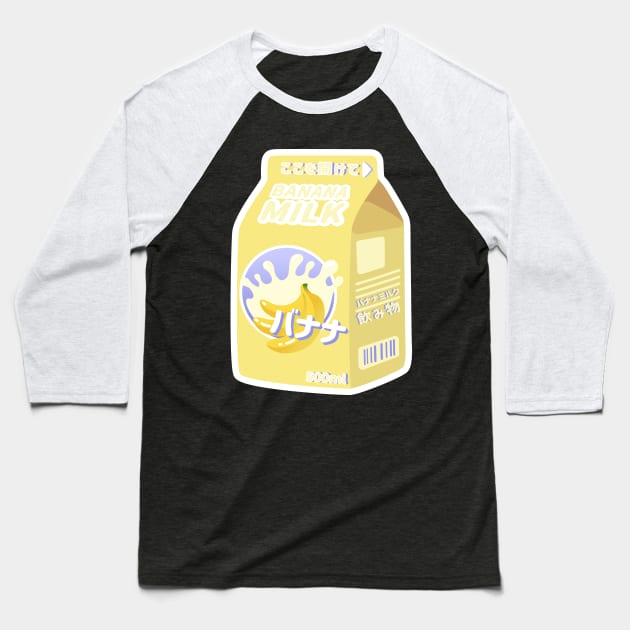 Banana Milk - Korean Drink Baseball T-Shirt by NOSSIKKO